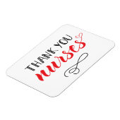 Danke, Nurses | Fun Schriftart Magnet (Linke Seite)