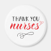 Danke, Nurses | Fun Schriftart Magnet (Vorne)