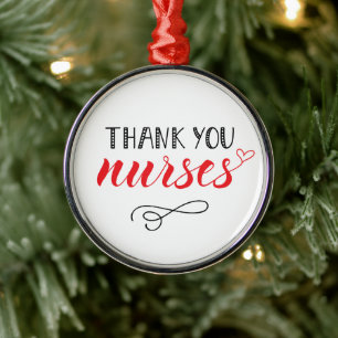 Danke, Nurses Fun Schriftart Ornament Aus Metall