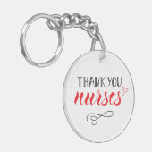Danke Nurses| Fun Schriftart Schlüsselanhänger (Vorderseite links)