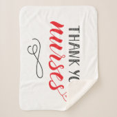 Danke Nurses| Fun Schriftart Sherpadecke (Vorderseite)