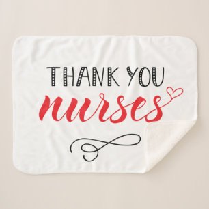 Danke Nurses  Fun Schriftart Sherpadecke