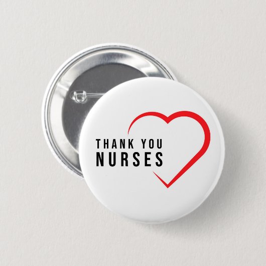 Danke, Nurses | Heart Red Button (Vorne & Hinten)
