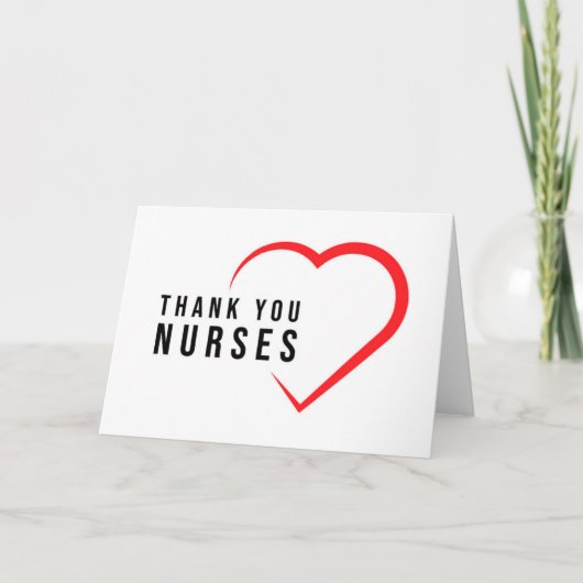 Danke, Nurses | Heart Red Karte (Vorderseite)