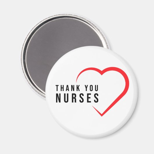 Danke, Nurses | Heart Red Magnet (Vorderseite/Rückseite)
