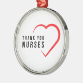 Danke, Nurses | Heart Red Ornament Aus Metall (Links)