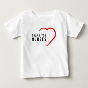 Danke Nurses Herz Rot Baby T-shirt