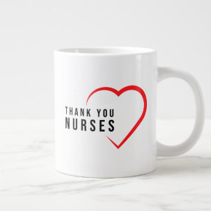 Danke Nurses Herz Rot Jumbo-Tasse