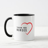 Danke Nurses| Herz Rot Tasse (Links)