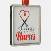 Danke Nurses Ornament Aus Metall (Rechts)