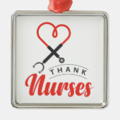 Danke Nurses Ornament Aus Metall (Vorne)