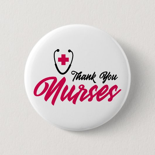 Danke, Nurses | Rosa Button (Vorderseite)