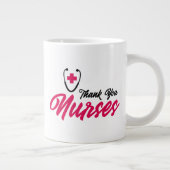 Danke Nurses| Rosa Jumbo-Tasse (Rechts)