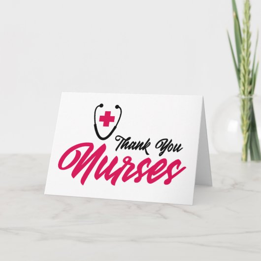 Danke, Nurses | Rosa Karte (Vorderseite)