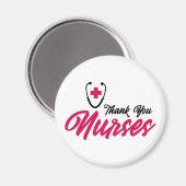 Danke, Nurses | Rosa Magnet (Vorderseite/Rückseite)