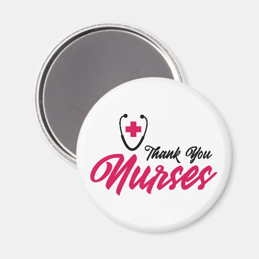 Danke, Nurses | Rosa Magnet (Vorderseite/Rückseite)