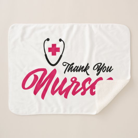 Danke Nurses| Rosa Sherpadecke (Vorderseite (Horizontal))