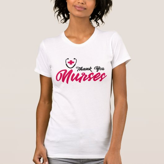 Danke Nurses| Rosa T-Shirt (Vorderseite)