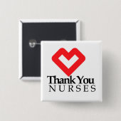 Danke, Nurses | Rotes Herz Button (Vorne & Hinten)