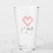 Danke Nurses| Rotes Herz Glas (Rückseite)