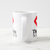 Danke Nurses| Rotes Herz Jumbo-Tasse (Rückseite)