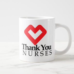 Danke Nurses  Rotes Herz Jumbo-Tasse