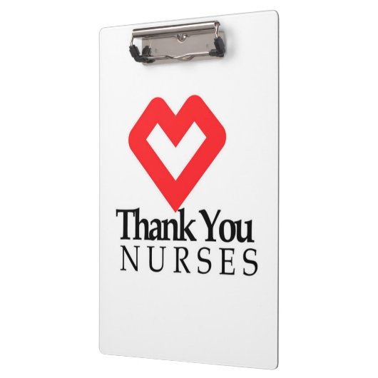 Danke Nurses| Rotes Herz Klemmbrett (Links)