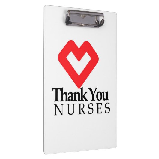 Danke Nurses| Rotes Herz Klemmbrett (Rechts)