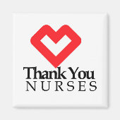 Danke, Nurses | Rotes Herz Magnet (Vorne)
