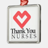 Danke, Nurses | Rotes Herz Ornament Aus Metall (Links)
