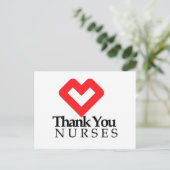 Danke, Nurses | Rotes Herz Postkarte (Stehend Vorderseite)
