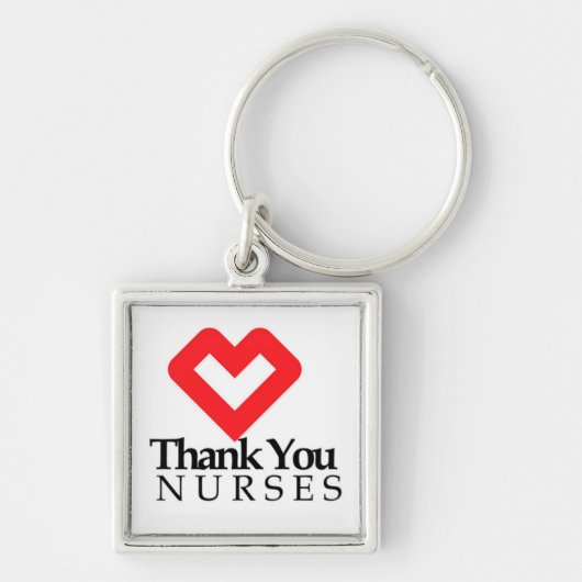 Danke, Nurses | Rotes Herz Schlüsselanhänger (Vorne)