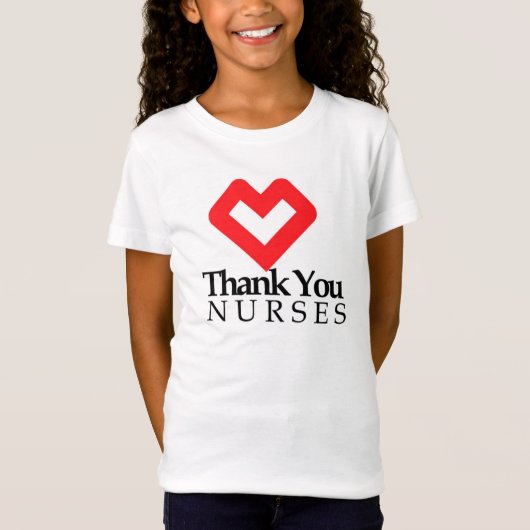 Danke Nurses| Rotes Herz T-Shirt (Vorderseite)