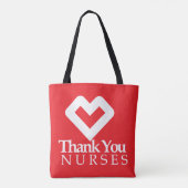 Danke Nurses| Rotes Herz Tasche (Rückseite)