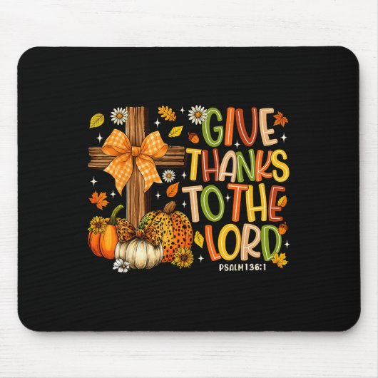 Danke O Herr Herbst-Kürbis-Erntedank C Mousepad (Vorne)
