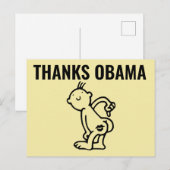 DANKE OBAMA Lustige Postkarten (Vorne/Hinten)
