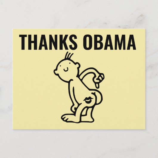 DANKE OBAMA Lustige Postkarten (Vorderseite)
