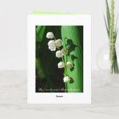 Danke, Oma, Lily of the Valley Dankeskarte (Rückseite)