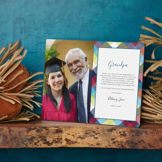 Danke, Opa | KARIERTER FOTO Fotoplatte (Seite)