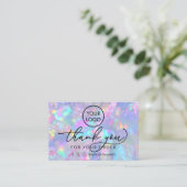 Danke Opal Design Textur Visitenkarte (Stehend Vorderseite)