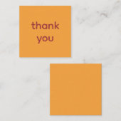 Danke, orange begleitkarte (Vorne/Hinten)
