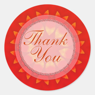 Danke Orange Petals Stickers