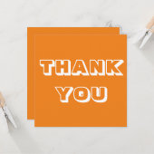 Danke, orange weiß karte (Vorderseite/Rückseite Beispiel)