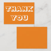 Danke, orange weiße Karte (Vorne/Hinten)