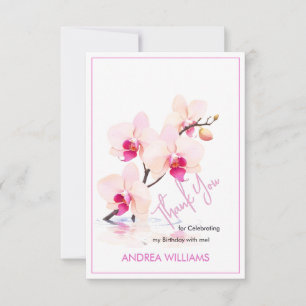 Danke, Orchid Blume blüht am 60. Geburtstag Dankeskarte