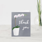 "Danke" Orchid Elegantenschrift | Leere Innen Karte (Vorderseite)