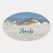 Danke Oval Sticker (Vorderseite)