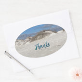 Danke Oval Sticker (Umschlag)