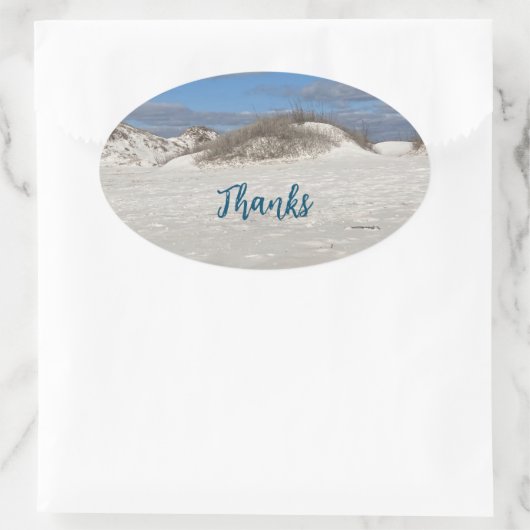 Danke Oval Sticker (Tasche)