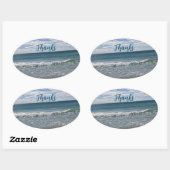 Danke Oval Sticker (Blatt)